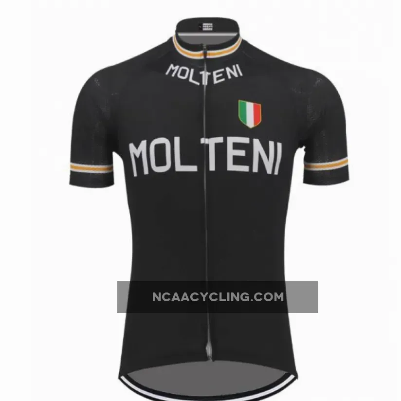 Black Molteni Retro Cycling Jersey