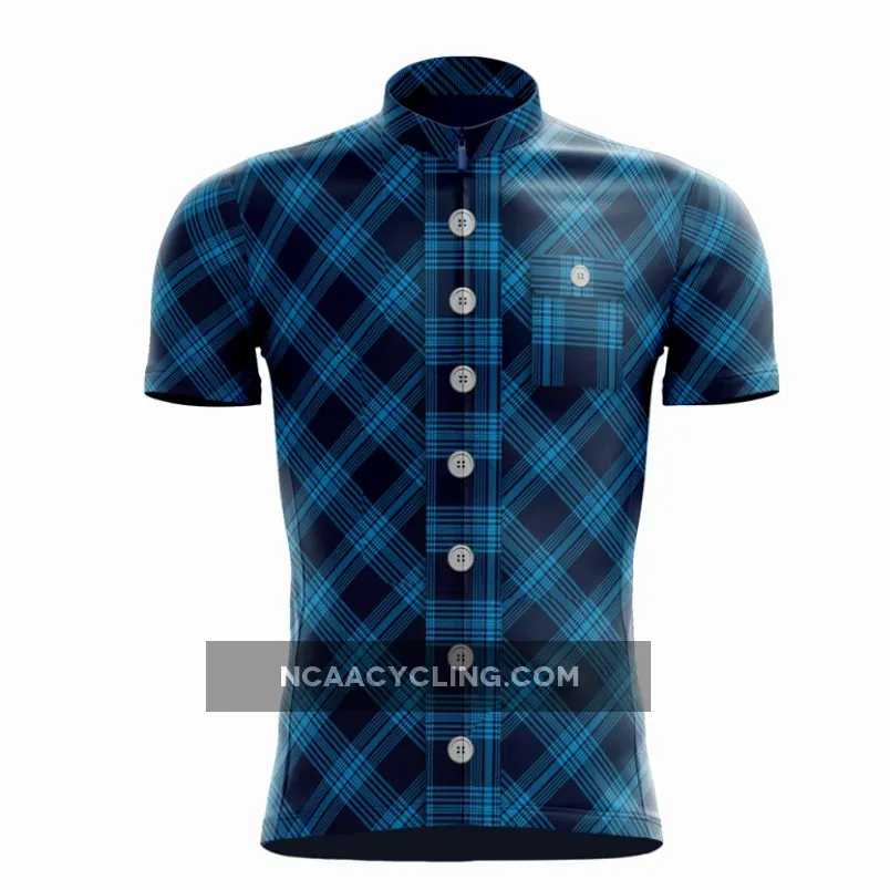 Blue & Black Lumberjack Cycling Jersey
