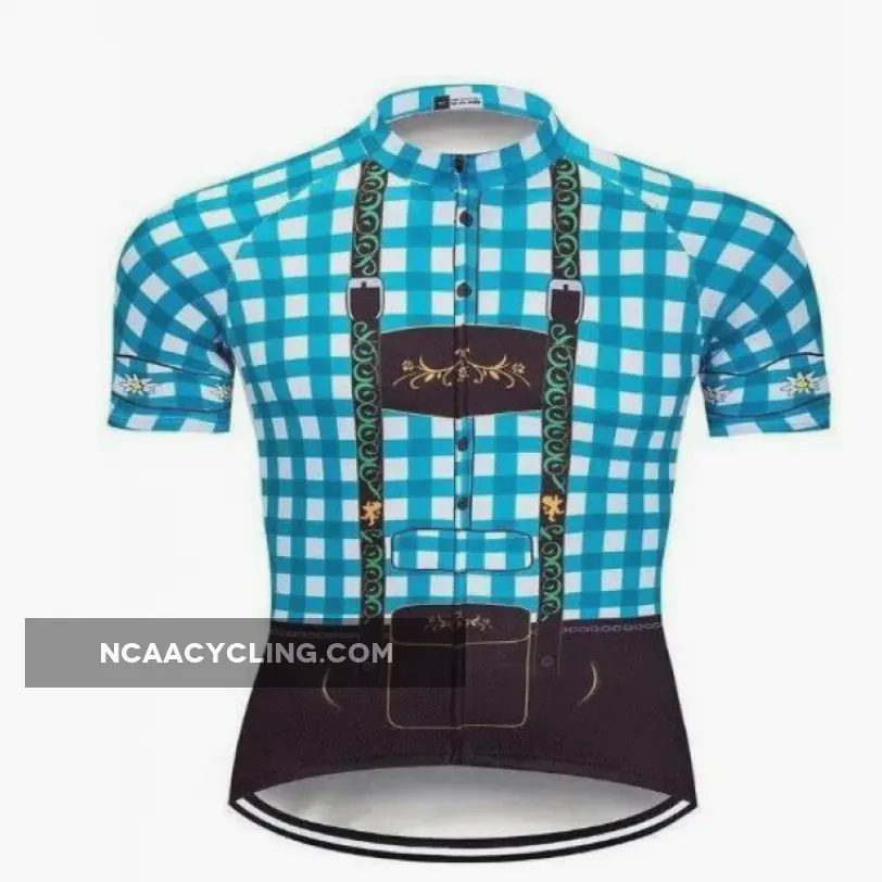 Blue Lederhosen Cycling Jersey