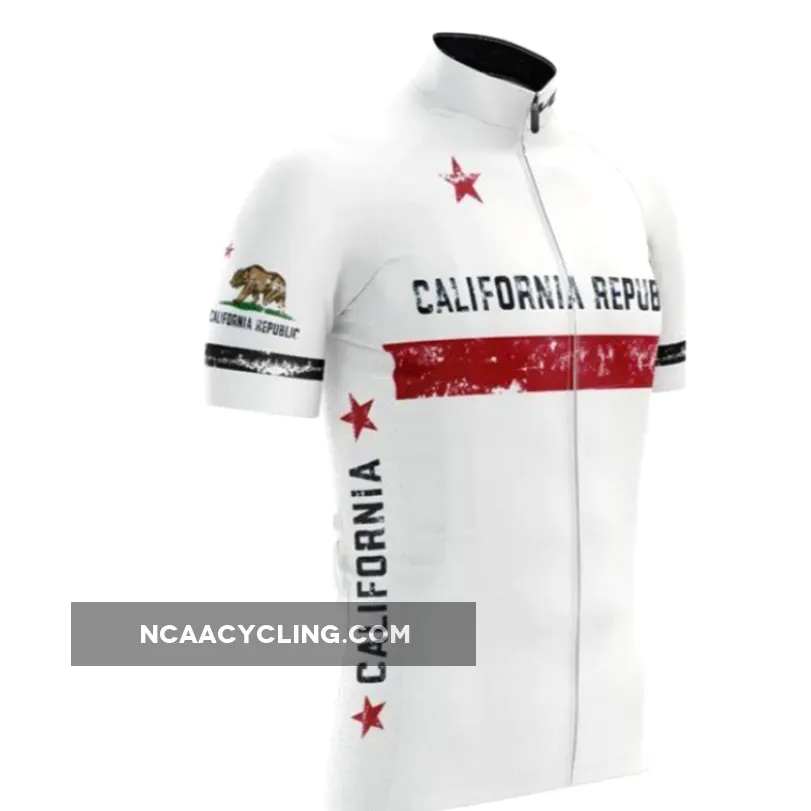 California Republic White Cycling Jersey