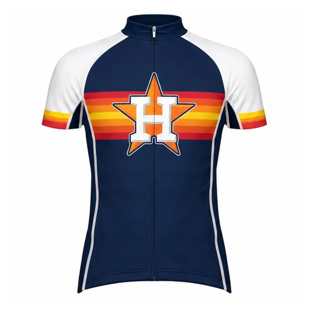 MLB Houston Astros Short Sleeve Cycling Jersey