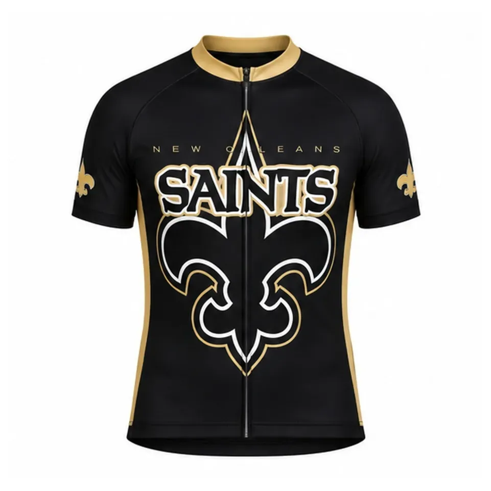 NFL New Orleans Saints Short Sleeve Cycling Jersey