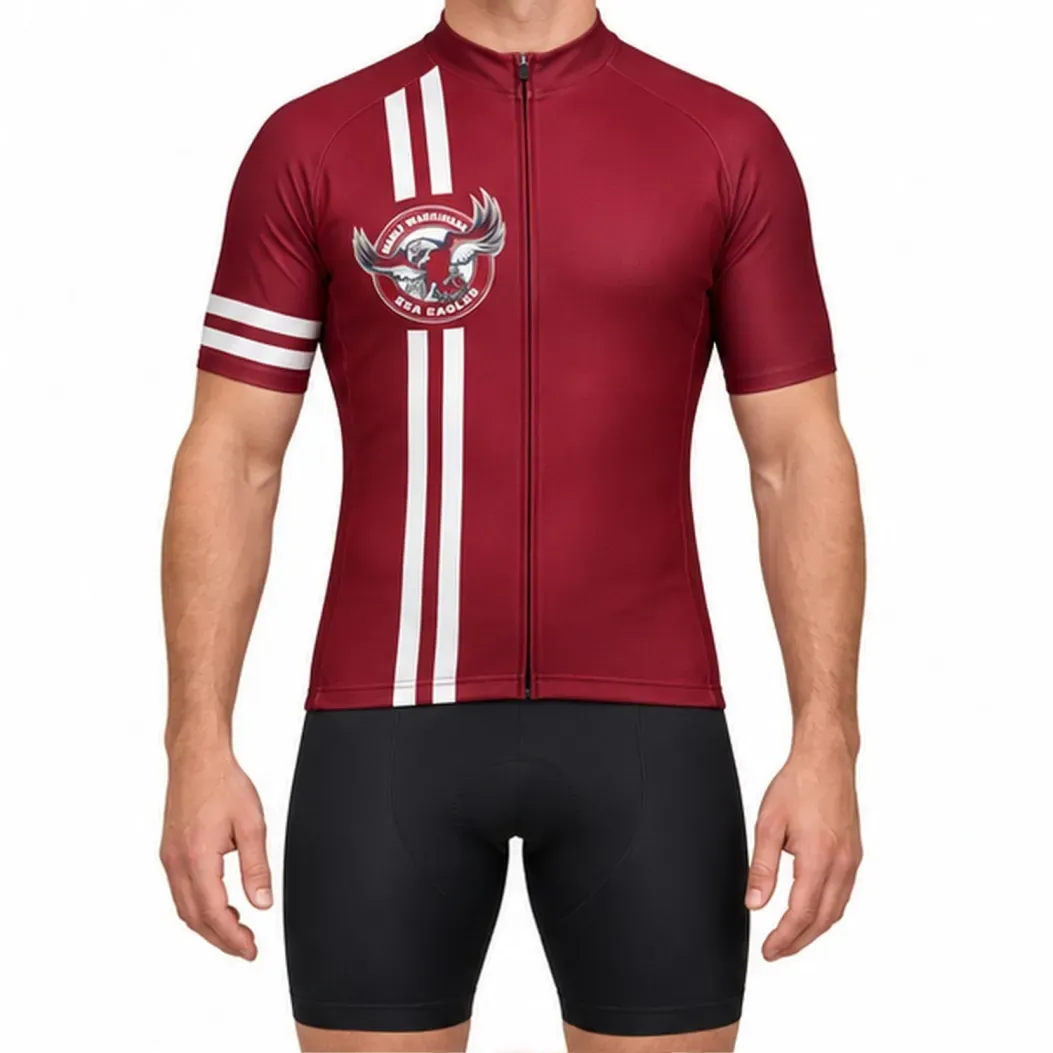 NRL Manly-Warringah Sea Eagles Short Sleeve Cycling Jersey NRL Manly-Warringah Sea Eagles Short Sleeve Cycling Jersey