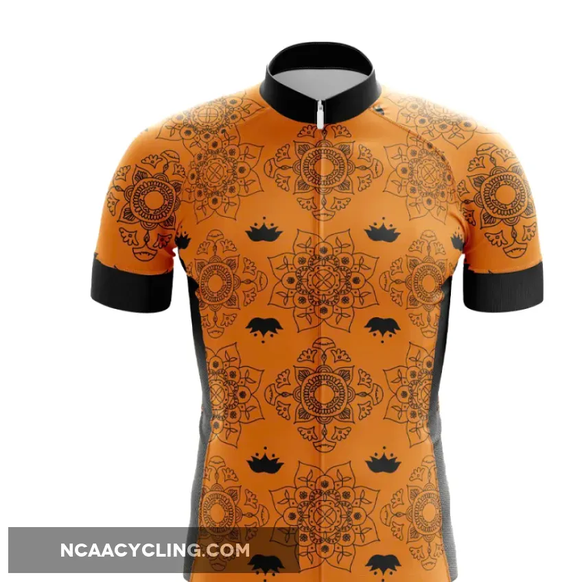 Orange Mandala Cycling Jersey