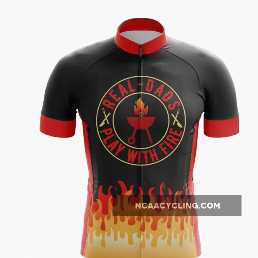 Real Dads Play With Fire Cycling Jersey