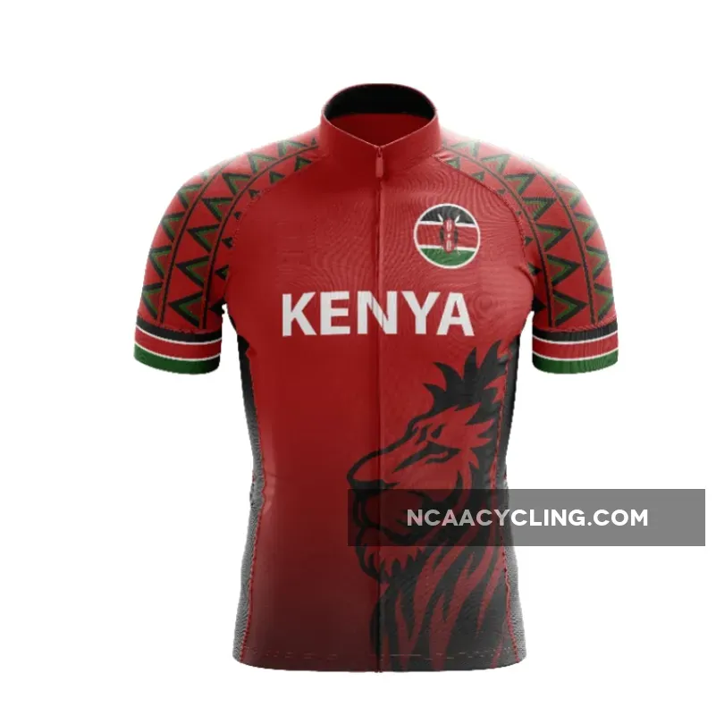 Red Kenya Lion Cycling Jersey