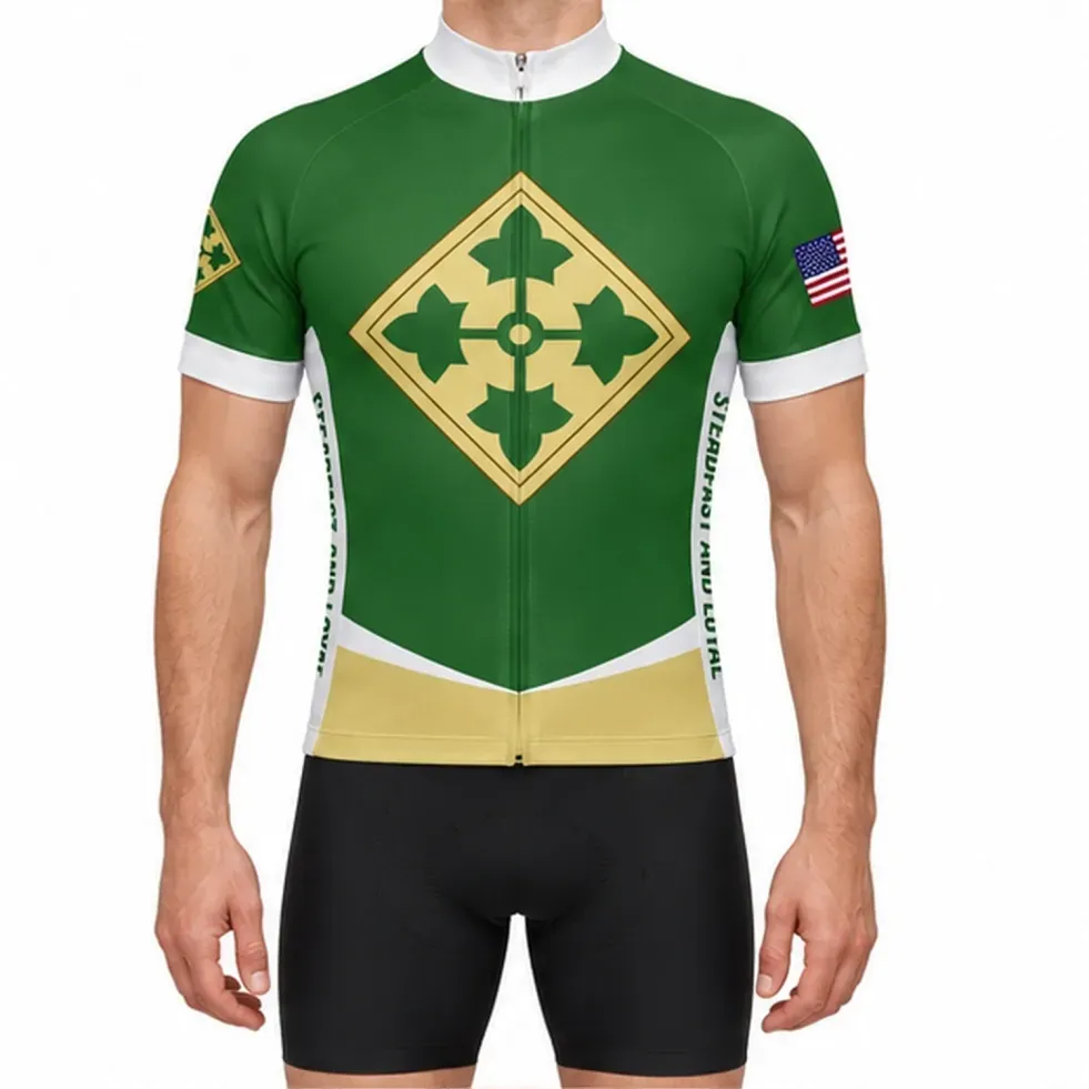 US Army Unit 4th Infantry Division Cycling Jersey US Army Unit 4th Infantry Division Cycling Jersey