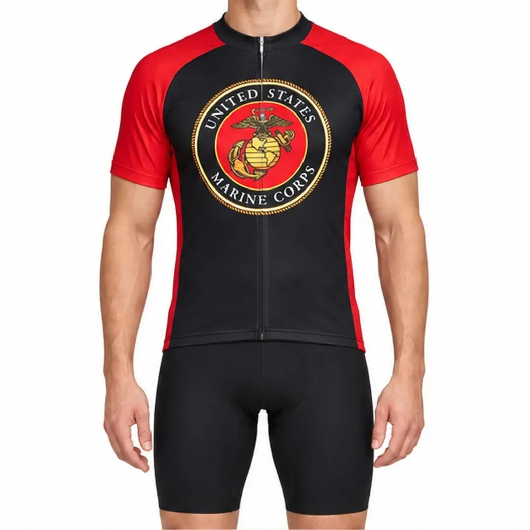 US United States Marine Corps Short Sleeve Cycling Jersey US United States Marine Corps Short Sleeve Cycling Jersey